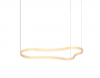 Designerska złota lampa wisząca LED falista okrągła nowoczesna dekoracyjna WAVES-2 SP 345253 Ideal Lux 